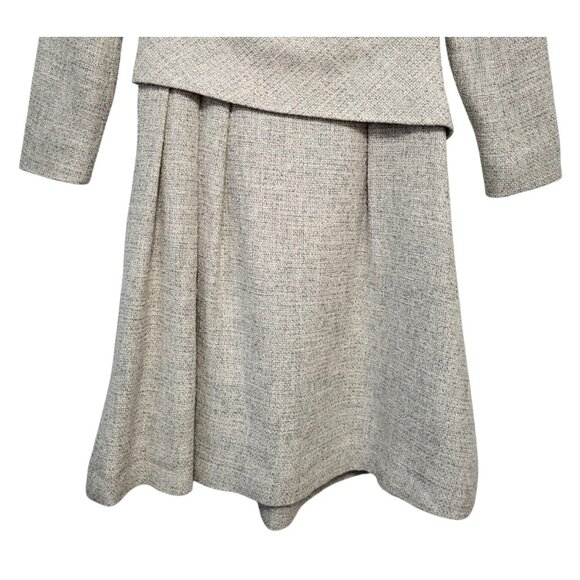 The Fold Camelot Dress White Tweed Fit & Flare - Picture 6 of 15